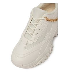 DeeZee Sneakersy NF142 Beżowy. Kolor: beżowy. Materiał: skóra #5