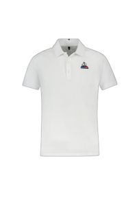 Le Coq Sportif - Koszulka polo do tenisa męska ESS Polo SS N°2 M. Typ kołnierza: polo. Kolor: biały. Sport: tenis #1