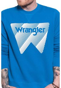 Wrangler - WRANGLER CREW SWEAT DIRECTOIRE BLUE W6M3HAXKL. Kolor: niebieski #4