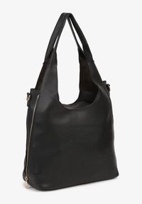 Born2be - Czarna Torebka Typu Shopper z Saszetką Fesandia. Kolor: czarny. Styl: casual