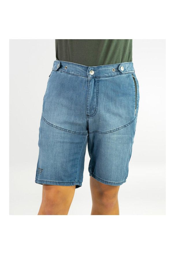 JEANSTRACK - Pantalón Mountain Bike (MTB) Ride Jeans Stone Unisex. Kolor: niebieski. Materiał: elastan, poliester, bawełna. Długość: krótkie. Sport: kolarstwo