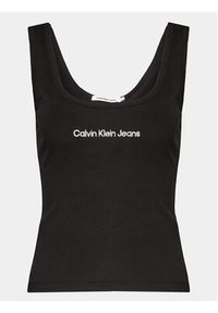 Calvin Klein Jeans Top Institutional J20J221064 Czarny Slim Fit. Kolor: czarny. Materiał: bawełna #2