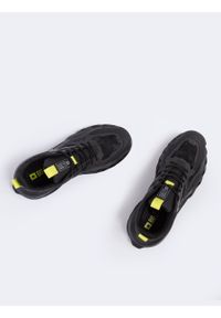 Big-Star - Sneakersy męskie ze skóry naturalnej czarne NN174384 906. Okazja: na co dzień. Kolor: czarny. Materiał: skóra. Sport: fitness
