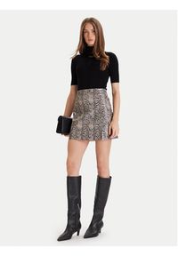 Vero Moda Spódnica z imitacji skóry Nelly 10336982 Beżowy Slim Fit. Kolor: beżowy. Materiał: skóra #2