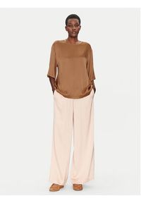 ViCOLO Bluzka TD0013 Brązowy Relaxed Fit. Kolor: brązowy. Materiał: wiskoza #2