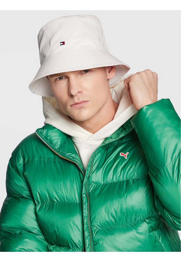 TOMMY HILFIGER - Tommy Hilfiger Kapelusz Essential Flag Bucket AW0AW14543 Biały. Kolor: biały. Materiał: materiał, bawełna