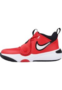 Buty koszykarskie dla dzieci Nike Team Hustle D 11 Jr. Zapięcie: rzepy. Kolor: czerwony. Materiał: materiał, syntetyk. Szerokość cholewki: normalna