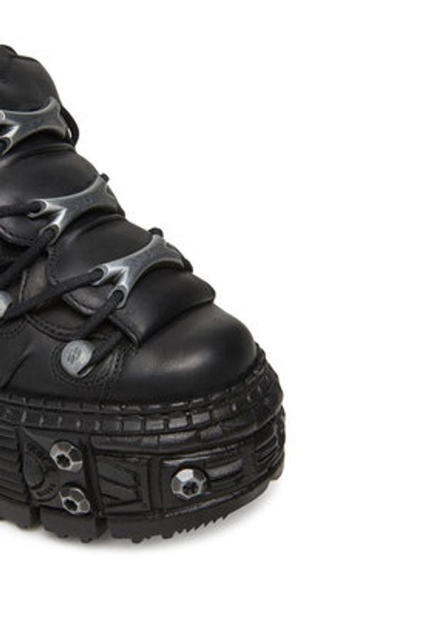 NEW ROCK Sneakersy M-WALL106-S25 Czarny. Kolor: czarny. Materiał: skóra