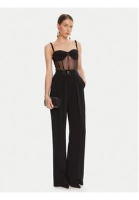 Elisabetta Franchi Kombinezon TU-057-56E2 Czarny Regular Fit. Kolor: czarny. Materiał: syntetyk #3