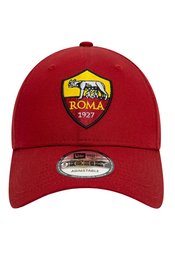 New Era - Czapka z daszkiem męska Core 9FORTY AS Roma Cap. Kolor: czerwony. Materiał: bawełna
