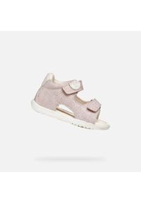 Sandały Geox Model B Sandal Macchia Gir Kolor Rose. Kolor: różowy, biały, wielokolorowy. Materiał: skóra. Sezon: lato