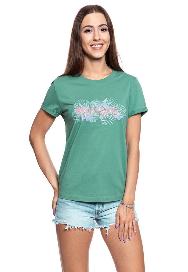 Mustang - MUSTANG T SHIRT DAMSKI Alina C Print 1009481 6318. Wzór: nadruk