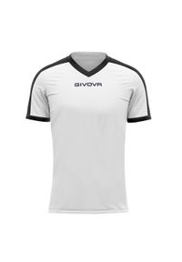 Koszulka piłkarska dla dorosłych Givova Revolution Interlock. Kolor: biały, wielokolorowy, czarny. Sport: piłka nożna