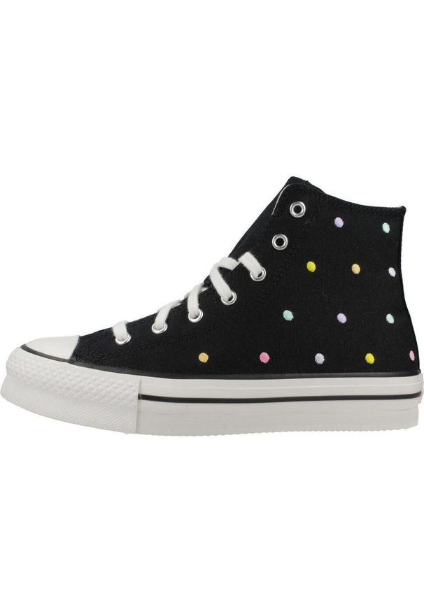 Converse - Kapcie CONVERSE Chuck Taylor All Star Lift Polka Dots Platform Czarny. Kolor: czarny. Materiał: tkanina. Obcas: na platformie