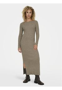 only - ONLY Sukienka dzianinowa Katia 15324649 Beżowy Slim Fit. Kolor: beżowy. Materiał: syntetyk, wiskoza