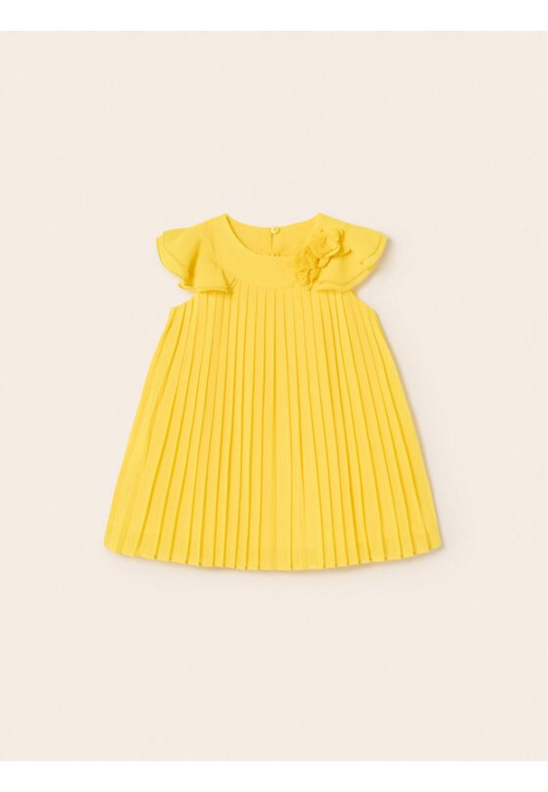 Mayoral Sukienka elegancka 1960 Żółty Regular Fit. Kolor: żółty. Materiał: syntetyk. Styl: elegancki