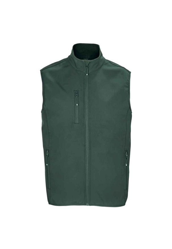 SOL'S - Ocieplacz Męski Falcon Softshell Zapinany Na Zamek Błyskawiczny. Kolor: czerwony, wielokolorowy, zielony. Materiał: softshell