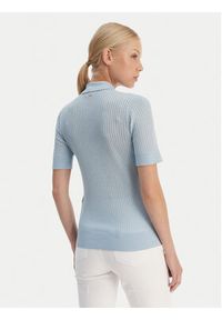 Liu Jo Polo WA6285 MS46J Błękitny Slim Fit. Typ kołnierza: polo. Kolor: niebieski. Materiał: wiskoza #5