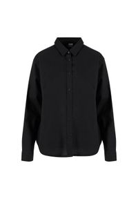 Oversize koszula z mieszanki lnu dla kobiet Urban Classics. Kolor: czarny. Materiał: len. Sezon: lato. Styl: elegancki #1