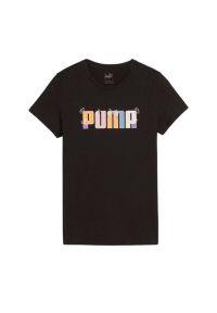 Puma - Koszulka damska PUMA ESS+ Graphic Tee. Kolor: czarny