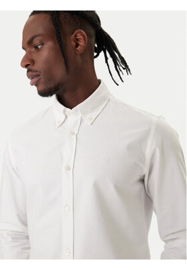 BOSS Koszula H-Roan 50555920 Biały Slim Fit. Kolor: biały. Materiał: bawełna