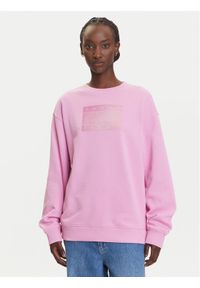 Tommy Jeans Bluza Gradient Flag DW0DW21396 Różowy Relaxed Fit. Kolor: różowy. Materiał: bawełna. Wzór: gradientowy