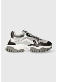 Steve Madden sneakersy Tailgate kolor srebrny SM11002661. Nosek buta: okrągły. Zapięcie: sznurówki. Kolor: srebrny. Materiał: guma. Obcas: na platformie #1