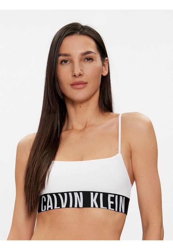Calvin Klein Underwear Biustonosz top 000QF7631E Biały. Kolor: biały. Materiał: syntetyk
