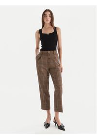 Liu Jo Spodnie materiałowe MF5157 T4335 P9002 Brązowy Regular Fit. Kolor: brązowy. Materiał: syntetyk #5