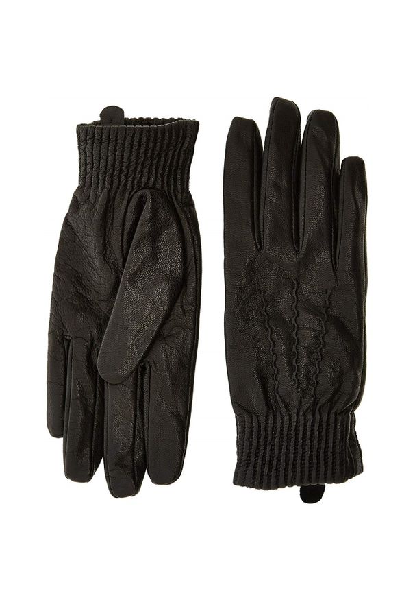 Lee - DAMSKIE RĘKAWICZKI LEE LEATHER GLOVES BLACK LD135901. Materiał: skóra. Styl: klasyczny, elegancki