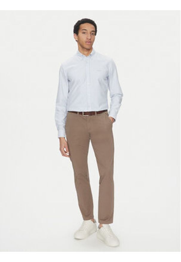 BOSS Koszula Roan 50520275 Błękitny Slim Fit. Kolor: niebieski. Materiał: bawełna