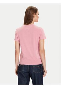 Tommy Jeans T-Shirt Linear DW0DW21964 Różowy Regular Fit. Kolor: różowy. Materiał: bawełna #4