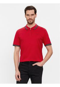 Karl Lagerfeld - KARL LAGERFELD Polo 745080 541200 Czerwony Regular Fit. Typ kołnierza: polo. Kolor: czerwony. Materiał: bawełna