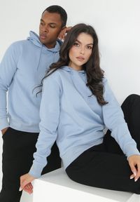 Born2be - Niebieska Bluza Notanthus. Okazja: na co dzień. Typ kołnierza: kaptur. Kolor: niebieski. Materiał: polar, dzianina. Wzór: jednolity. Styl: casual