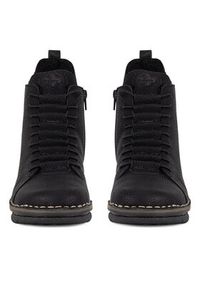Rieker Trzewiki 73333-00 Czarny. Kolor: czarny. Materiał: materiał #5