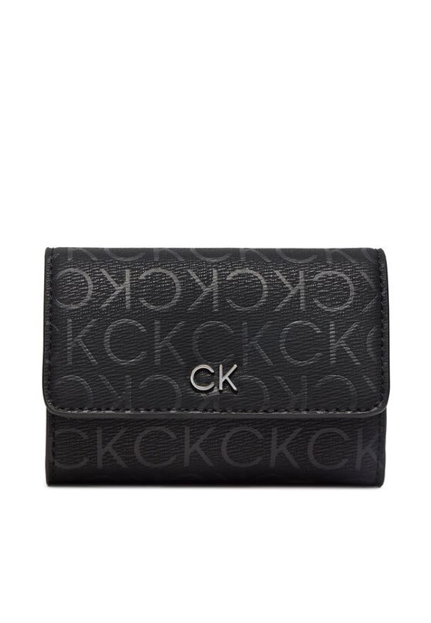 Calvin Klein Mały Portfel Damski Ck Daily Small Trifold Epi Mn K60K612637 Czarny. Kolor: czarny. Materiał: skóra