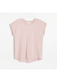 Reserved - Koszulka z nadrukiem - Różowy. Kolor: różowy. Wzór: nadruk #1