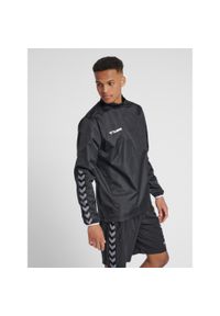 Kurtka przeciwdeszczowa Hummel Authentic Wind Breaker czarna. Typ kołnierza: kołnierzyk stójkowy. Kolor: biały, czarny, wielokolorowy. Materiał: poliester. Sport: fitness