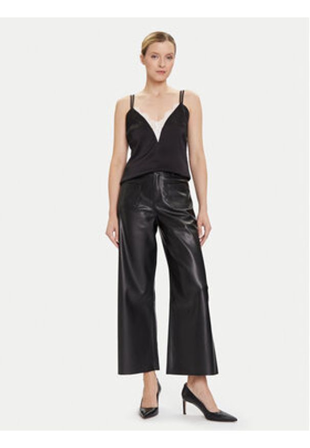 Morgan Bluzka 252-OLAF Czarny Slim Fit. Kolor: czarny. Materiał: syntetyk