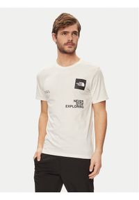 The North Face T-Shirt Foundation Coordinates NF0A882Z Écru Regular Fit. Materiał: syntetyk, bawełna