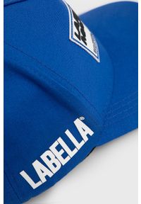 LABELLAMAFIA - LaBellaMafia czapka z daszkiem z aplikacją. Kolor: niebieski. Wzór: aplikacja #4