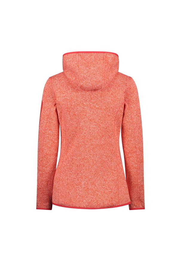 Polar z kapturem dla kobiet CMP. Typ kołnierza: kaptur. Kolor: wielokolorowy, biały, pomarańczowy. Materiał: polar. Styl: sportowy. Sport: turystyka piesza