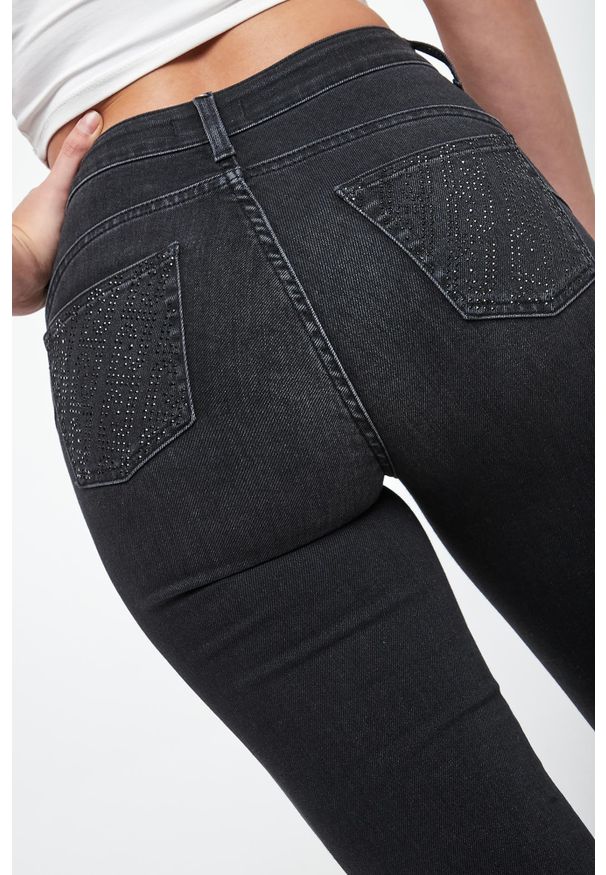 Liu Jo - Jeansy damskie z kryształkami LIU JO