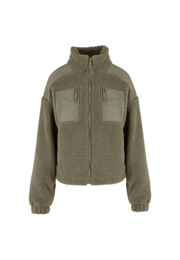 Damski polar Urban Classics Sherpa. Kolor: zielony. Materiał: polar. Sezon: zima
