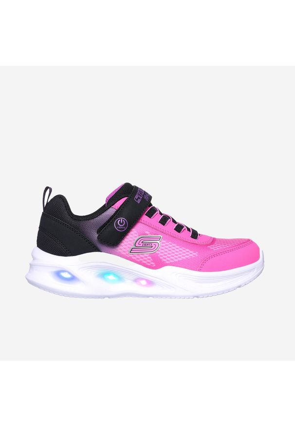 skechers - Buty dla dzieci Skechers Sola Glow Ombre Deluxe. Zapięcie: pasek. Materiał: materiał, syntetyk. Szerokość cholewki: normalna. Model: Skechers Sport. Sport: turystyka piesza