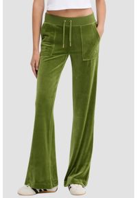 Juicy Couture - JUICY COUTURE Oliwkowe spodnie dresowe damskie Layla Low Rise, Rozmiar M. Stan: obniżony. Kolor: zielony. Materiał: dresówka #2