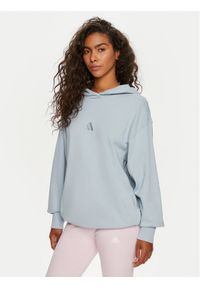 Adidas - adidas Bluza ALL SZN French Terry IY6811 Błękitny Loose Fit. Kolor: niebieski. Materiał: bawełna