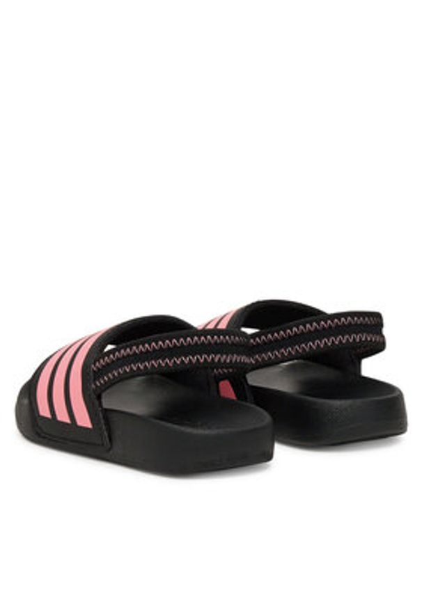 Adidas - adidas Sandały adilette Estrap JR5325 Czarny. Kolor: czarny. Materiał: syntetyk