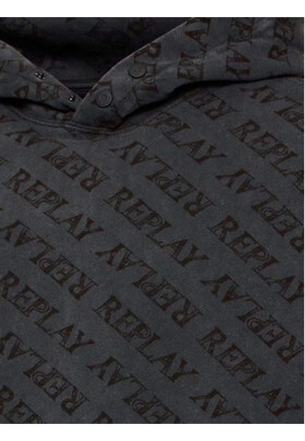 Replay Bluza M6719.000.74052 Czarny Regular Fit. Kolor: czarny. Materiał: bawełna
