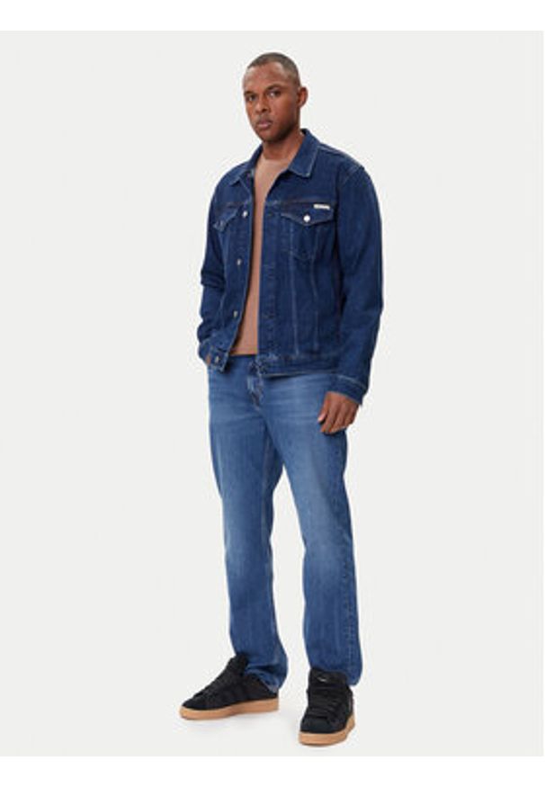 Lee Jeansy West 112364167 Niebieski Straight Fit. Kolor: niebieski